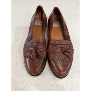 Cable & Co Men's Italian Leather Shoes 12D Tassel Loafer Brown Dress Business